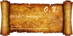 Ottó Norbert névjegykártya