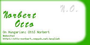 norbert otto business card